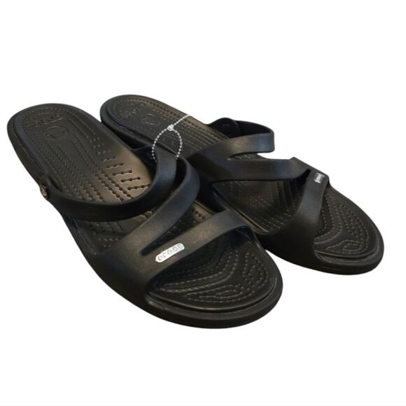 NWOT CROCS DOUBLE STRAP SLIDES SZ.11 - Picture 1 of 4
